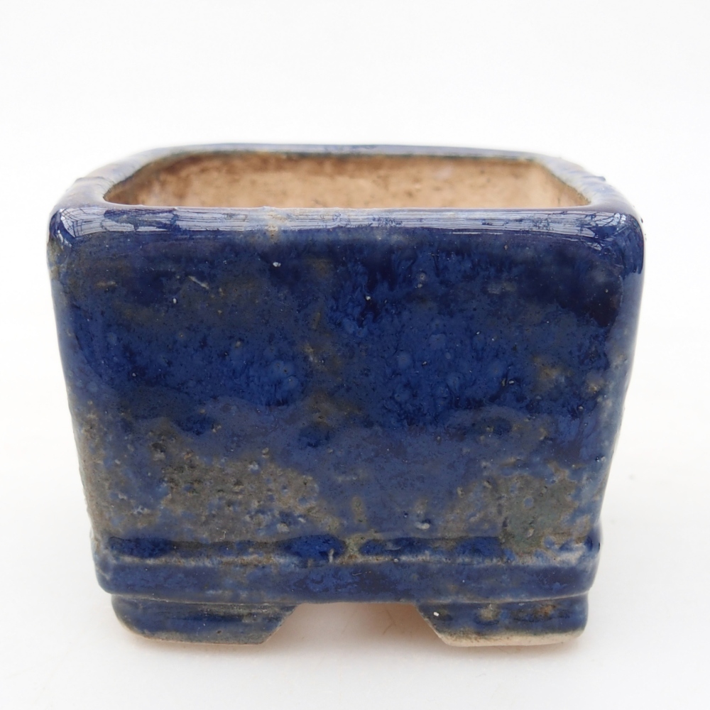 Bonsaischale aus Keramik 6 x 6 x 4,5 cm, Farbe blau