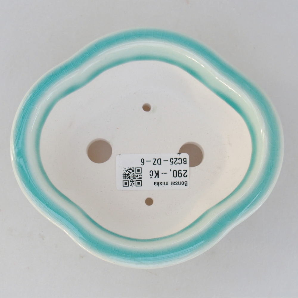 Bonsaischale aus Keramik 13 x 12 x 5 cm, grün