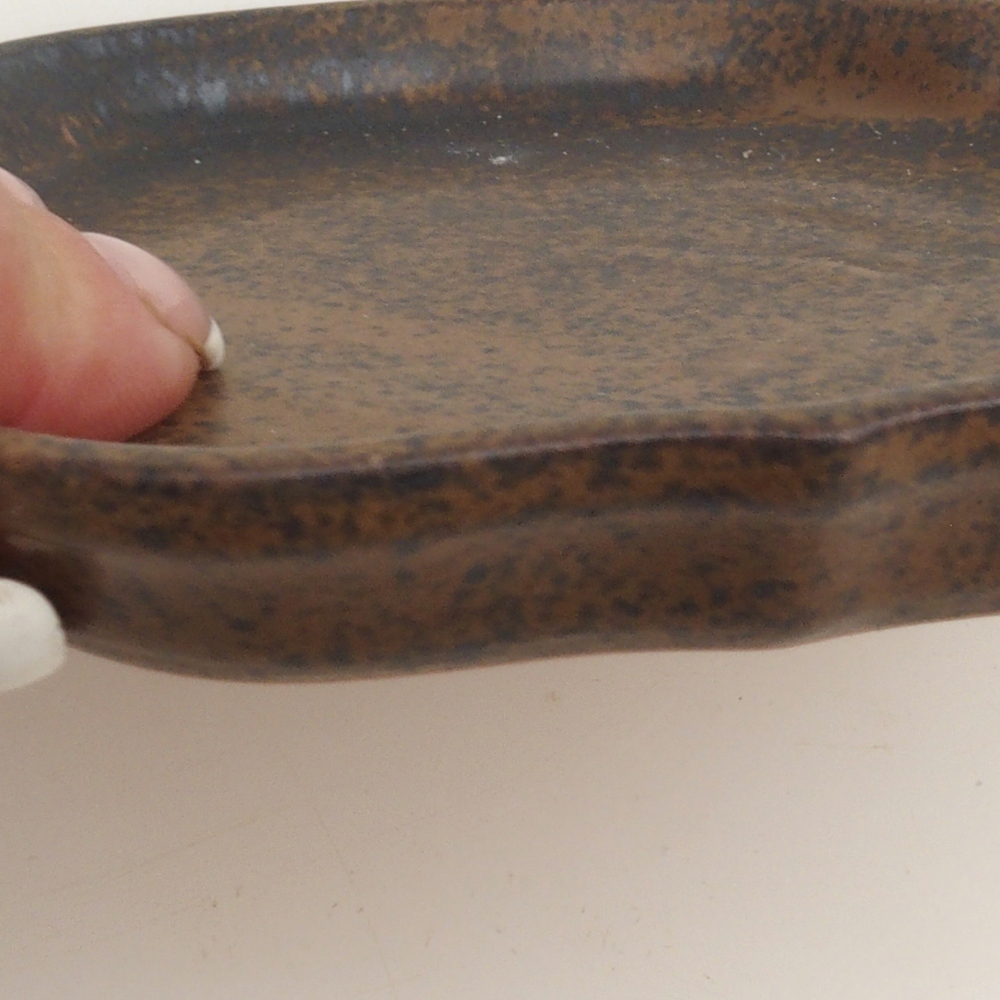 Keramikschale H06 - 14 x 14 x 1,5 cm - braun