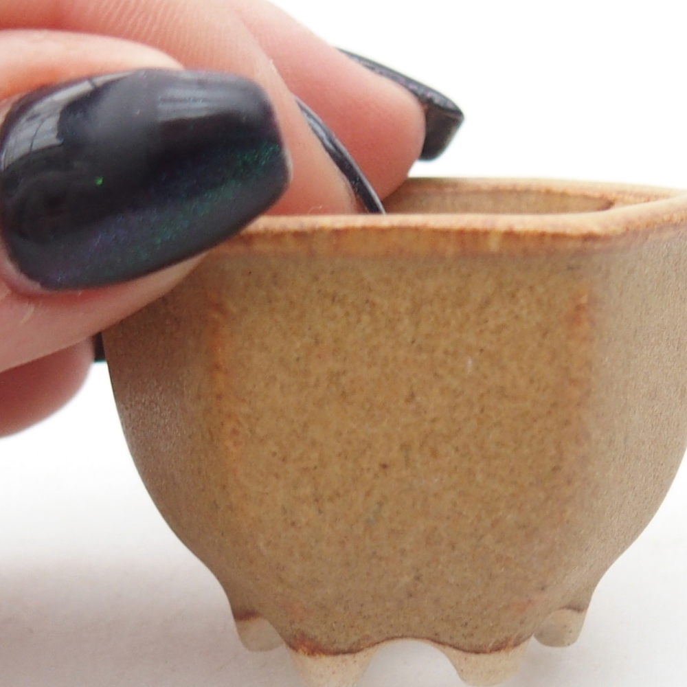 Mini-Bonsaischale 4 x 3,5 x 3 cm, braun