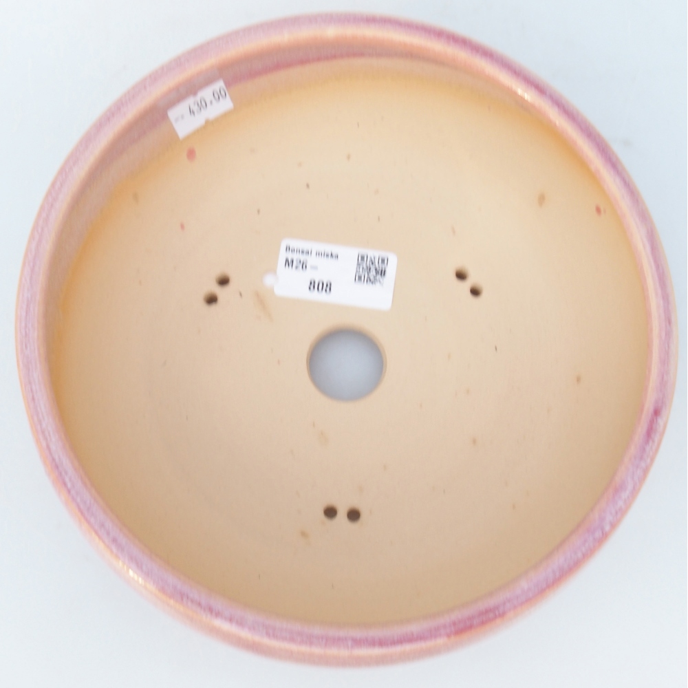 Bonsaischale aus Keramik 18,5 x 18,5 x 7 cm, rosa