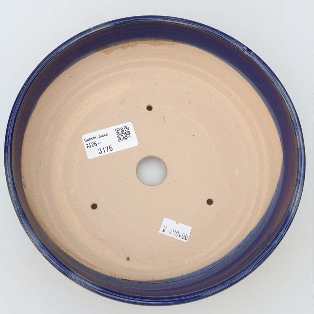 Bonsaischale aus Keramik 20 x 20 x 6 cm, Farbe blau