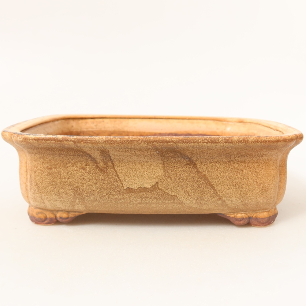Bonsai-Schale aus Keramik, 19,5 x 17 x 6 cm, Farbe: Rosa