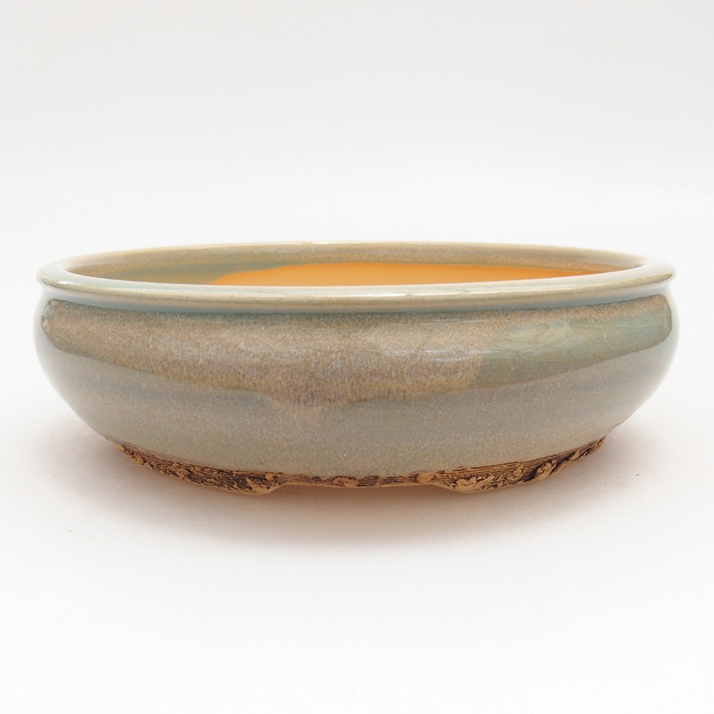 Bonsaischale aus Keramik 18 x 18 x 5,5 cm, grün