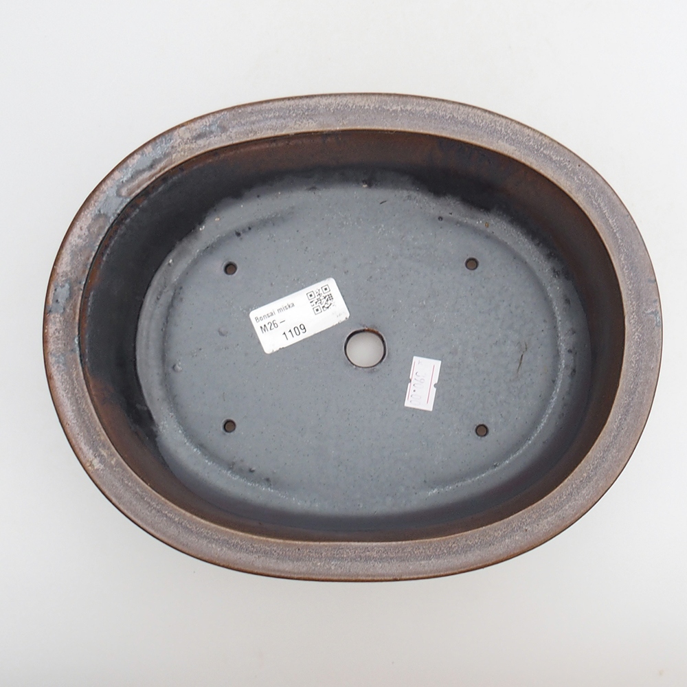 Bonsaischale aus Keramik 23 x 19 x 7 cm, braun