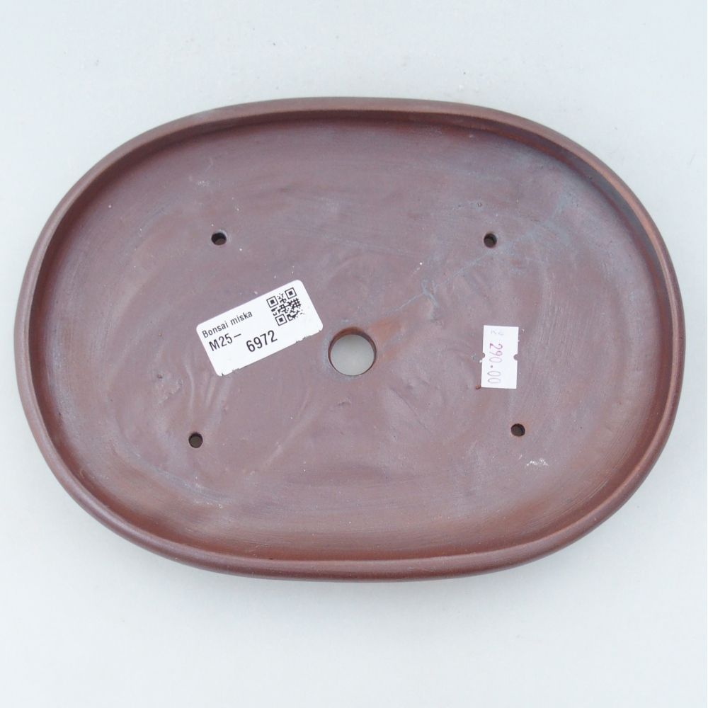 Bonsaischale aus Keramik 22,5 x 16,5 x 3 cm, metallfarben