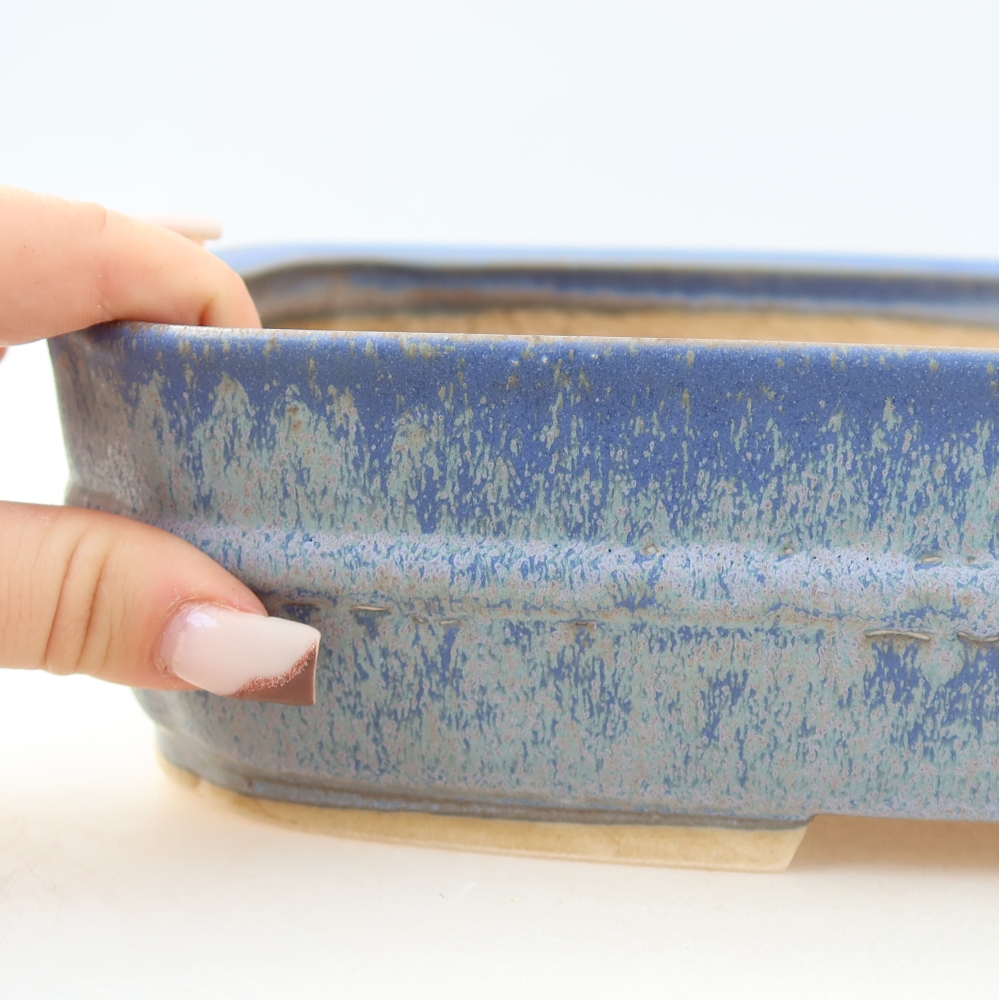 Keramik-Bonsai-Schale 29 x 23 x 7 cm, Farbe: Blau