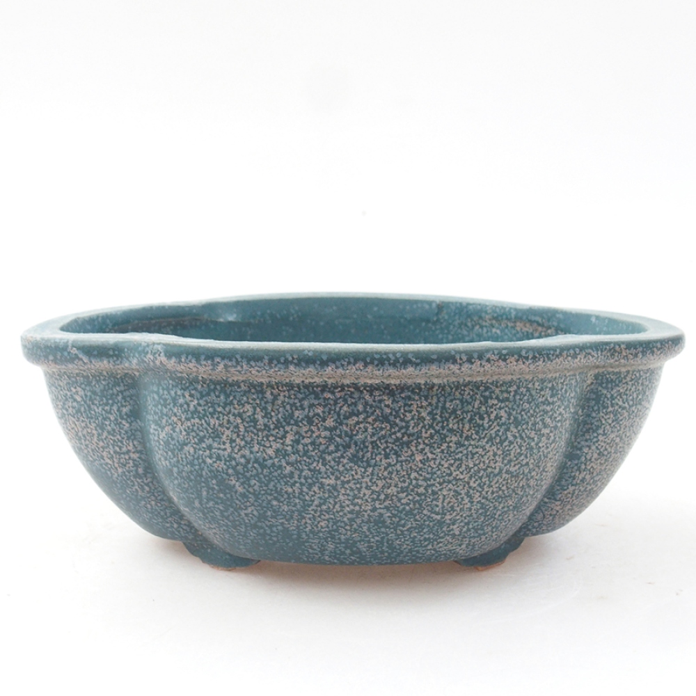 Bonsaischale aus Keramik 12,5 x 10 x 4,5 cm, Farbe blau