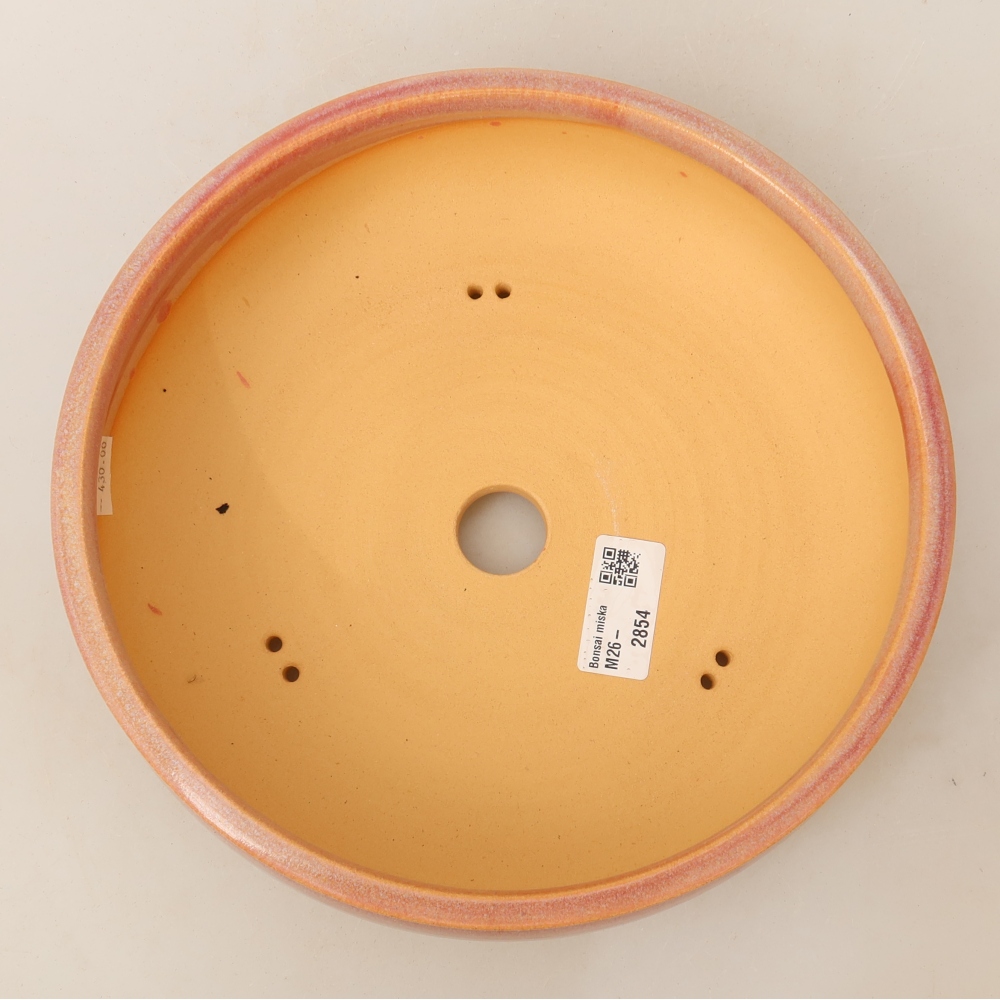 Keramik-Bonsai-Schale 23 x 23 x 7 cm, Farbe: Rosa