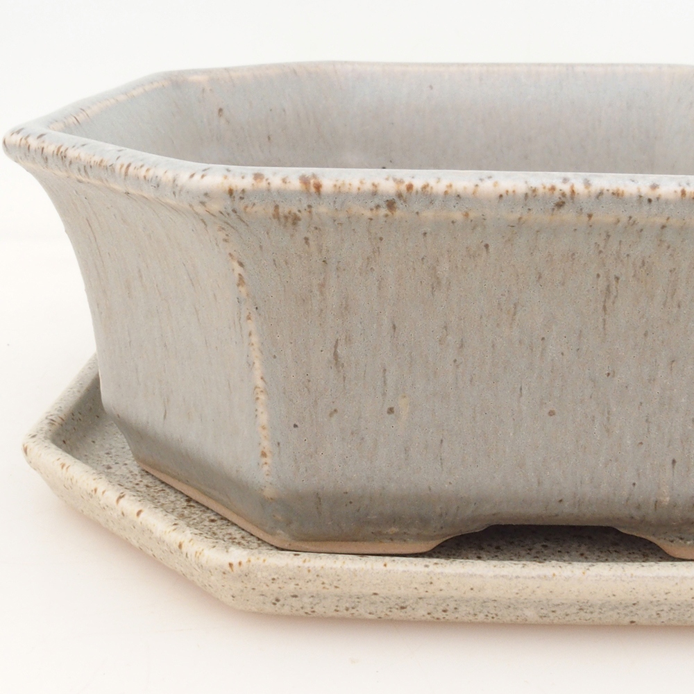 Bonsaischale + Untertasse H14 - beige