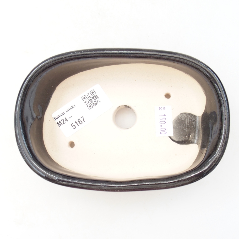 Bonsaischale aus Keramik 13 x 9 x 4 cm, schwarz