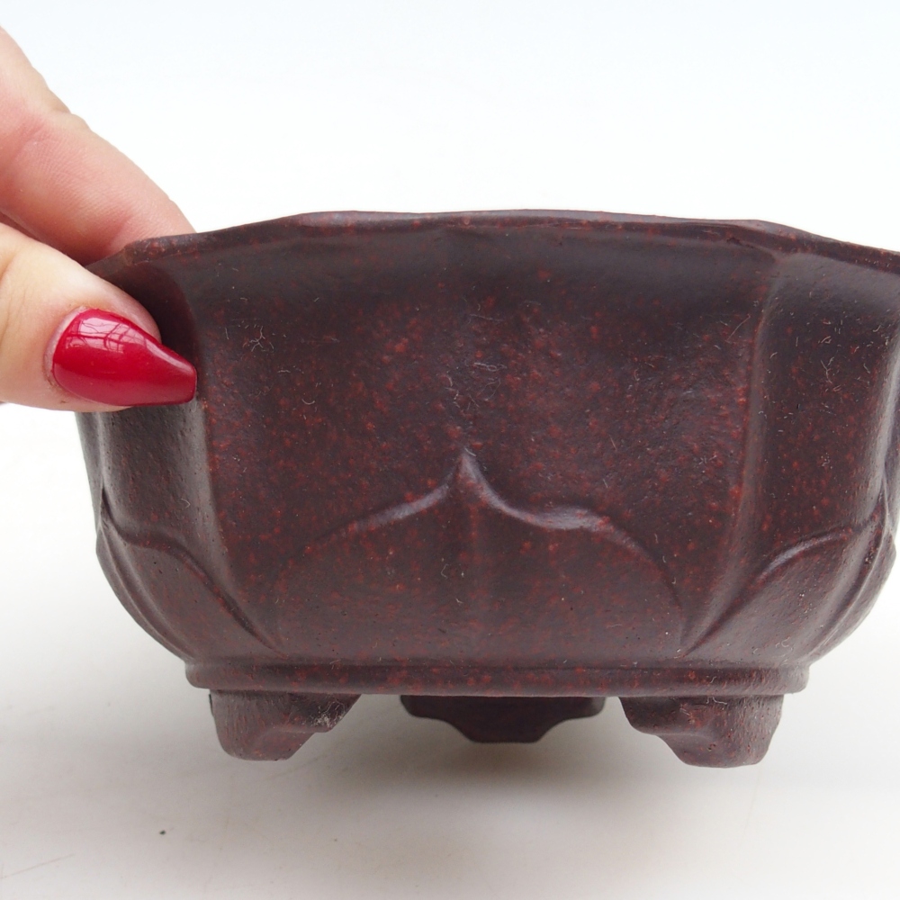 Bonsaischale aus Keramik 15 x 15 x 6,5 cm, braun