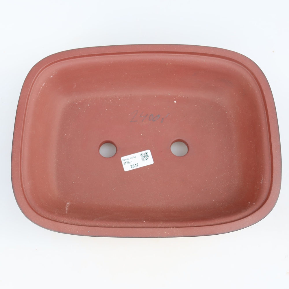 Keramikschale  32 x 24,5 x 8 cm, Farbe: Ziegelrot