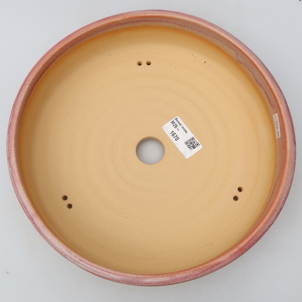 Keramik-Bonsai-Schale, 24 x 24 x 6 cm, Farbe: Rosa