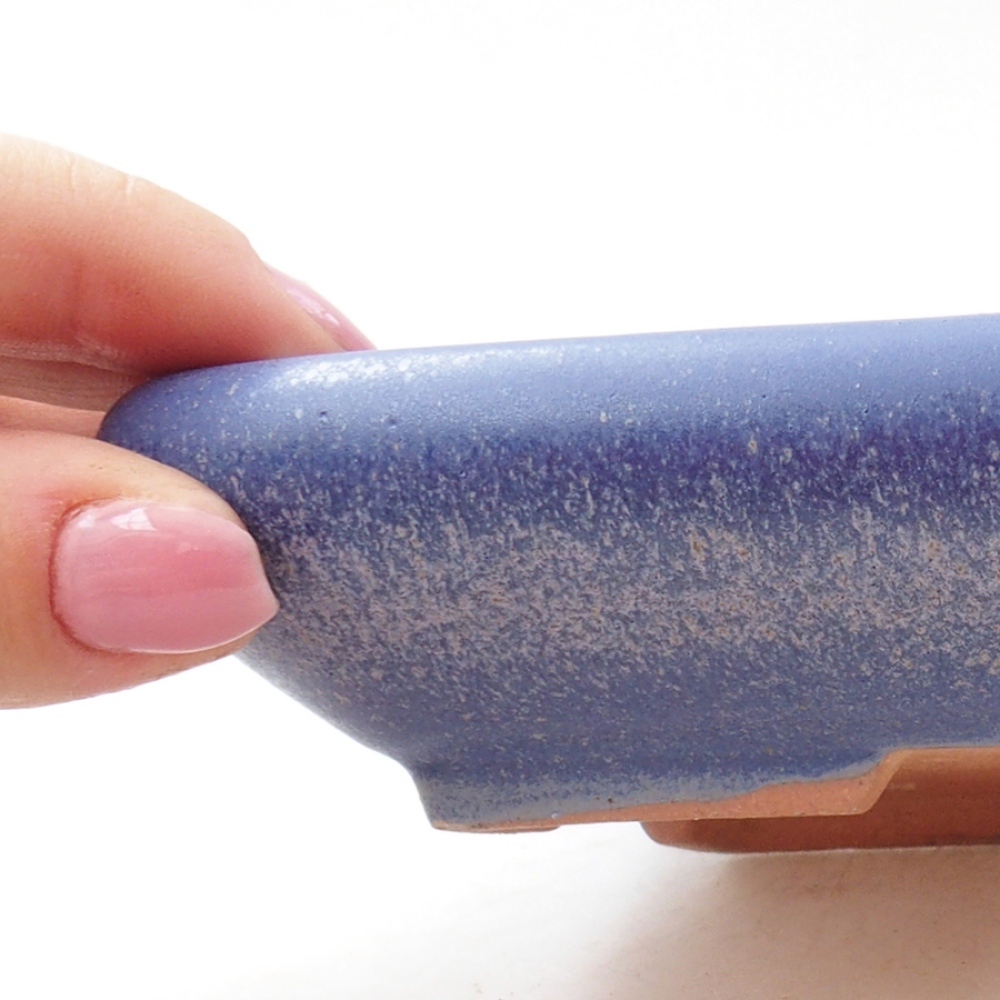 Bonsaischale aus Keramik 17 x 13,5 x 3,5 cm, Farbe blau