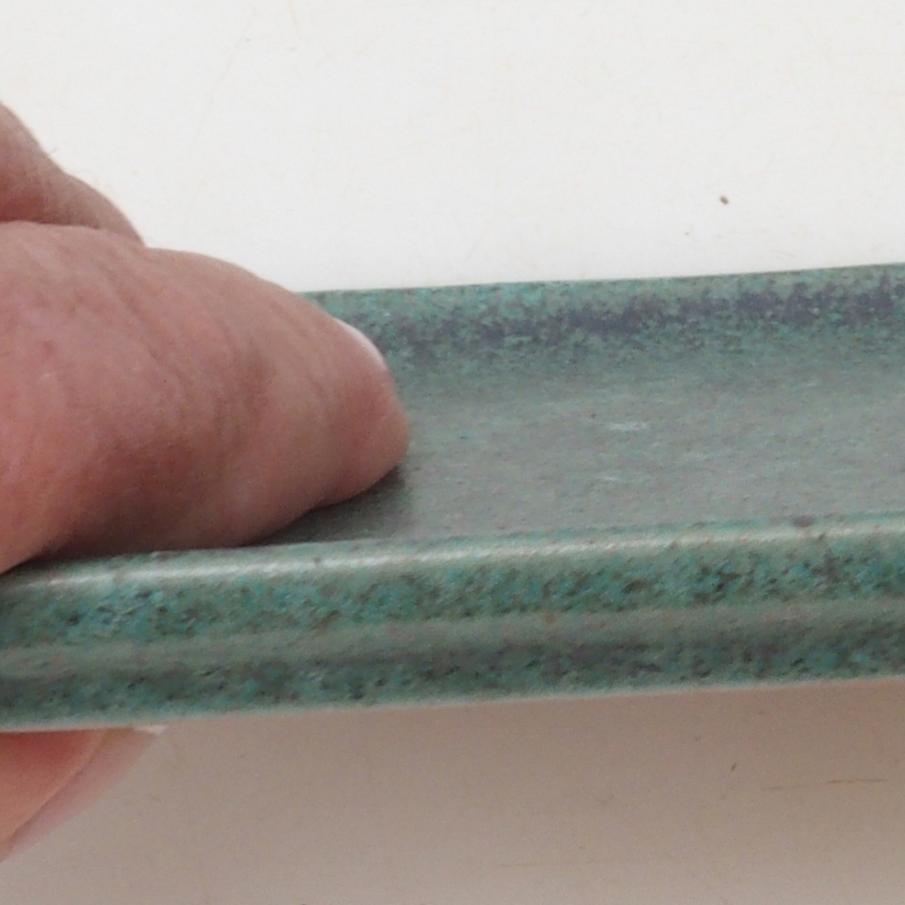 Bonsai Untersetzer Rechteck D5-M - 12,5 x 10,5 x 1 cm - grün