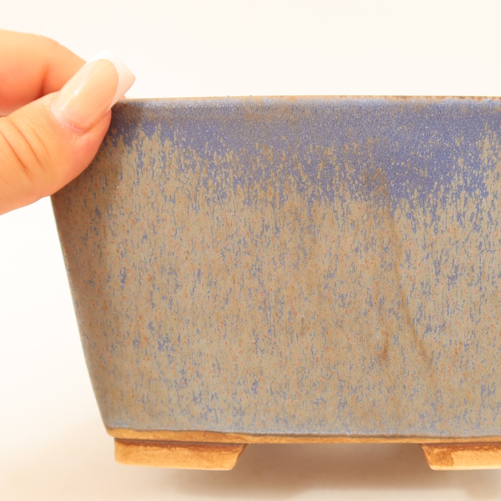 Bonsaischale aus Keramik 16 x 16 x 10 cm, Farbe blau