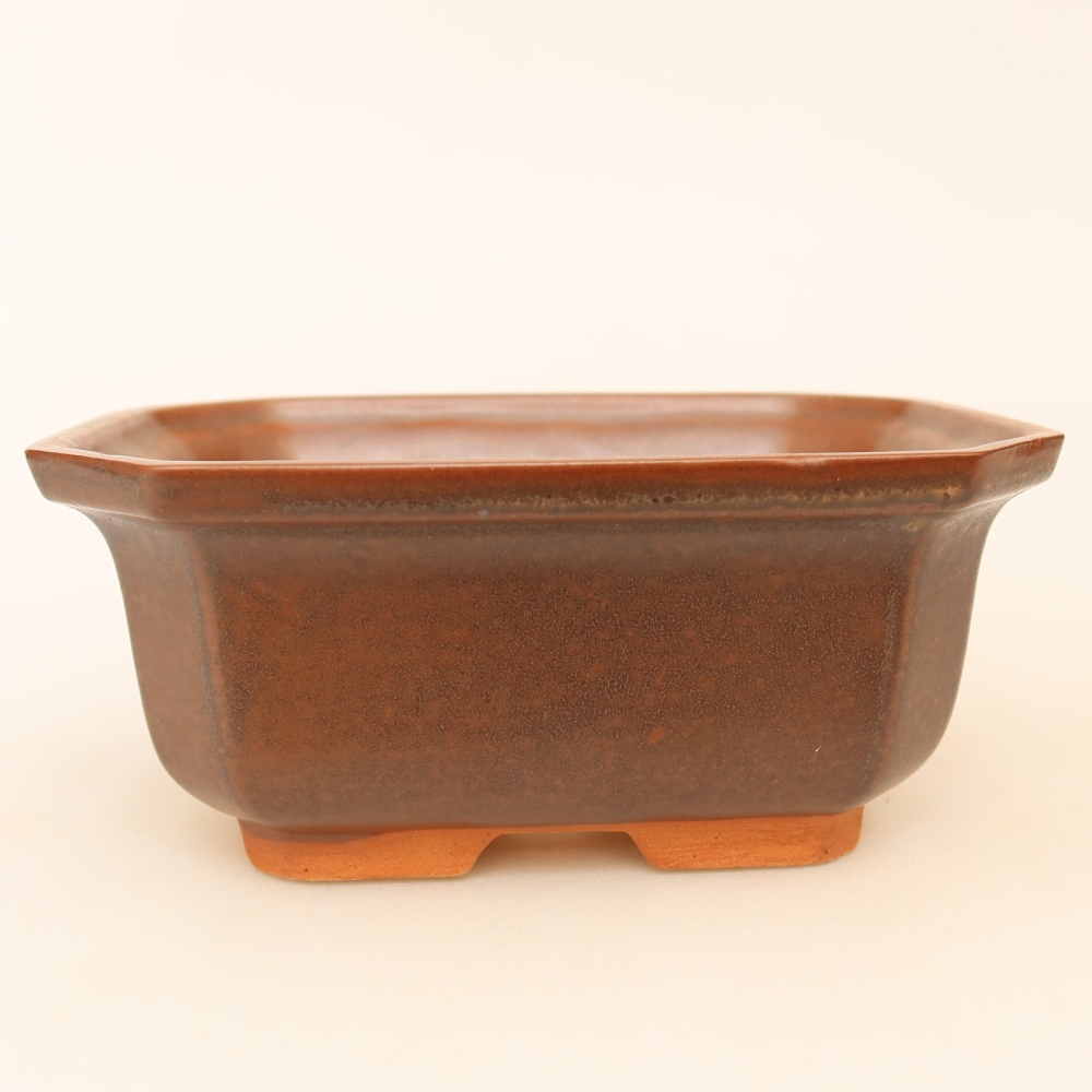 Keramikschale  15 x 12 x 7 cm, Farbe: braun