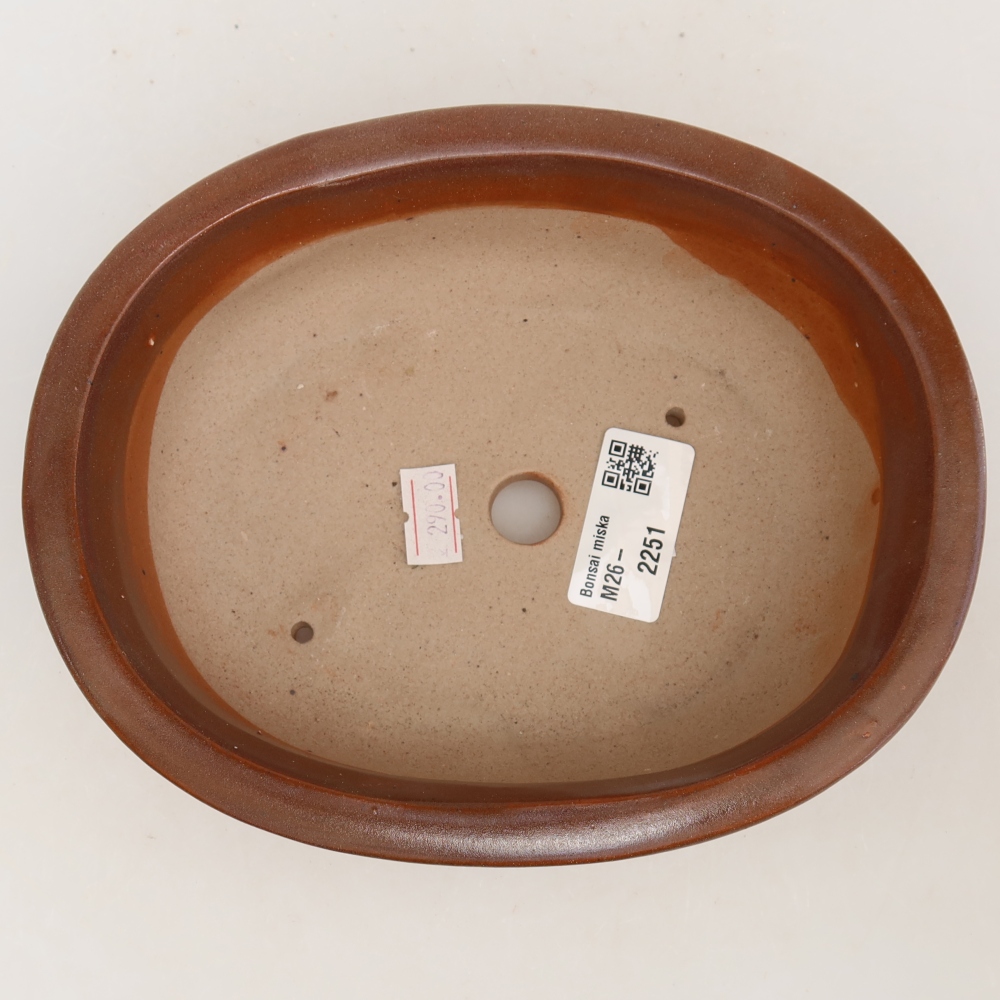 Keramik-Bonsai-Schale, 18 x 14,5 x 5,5 cm, Farbe: weinrot
