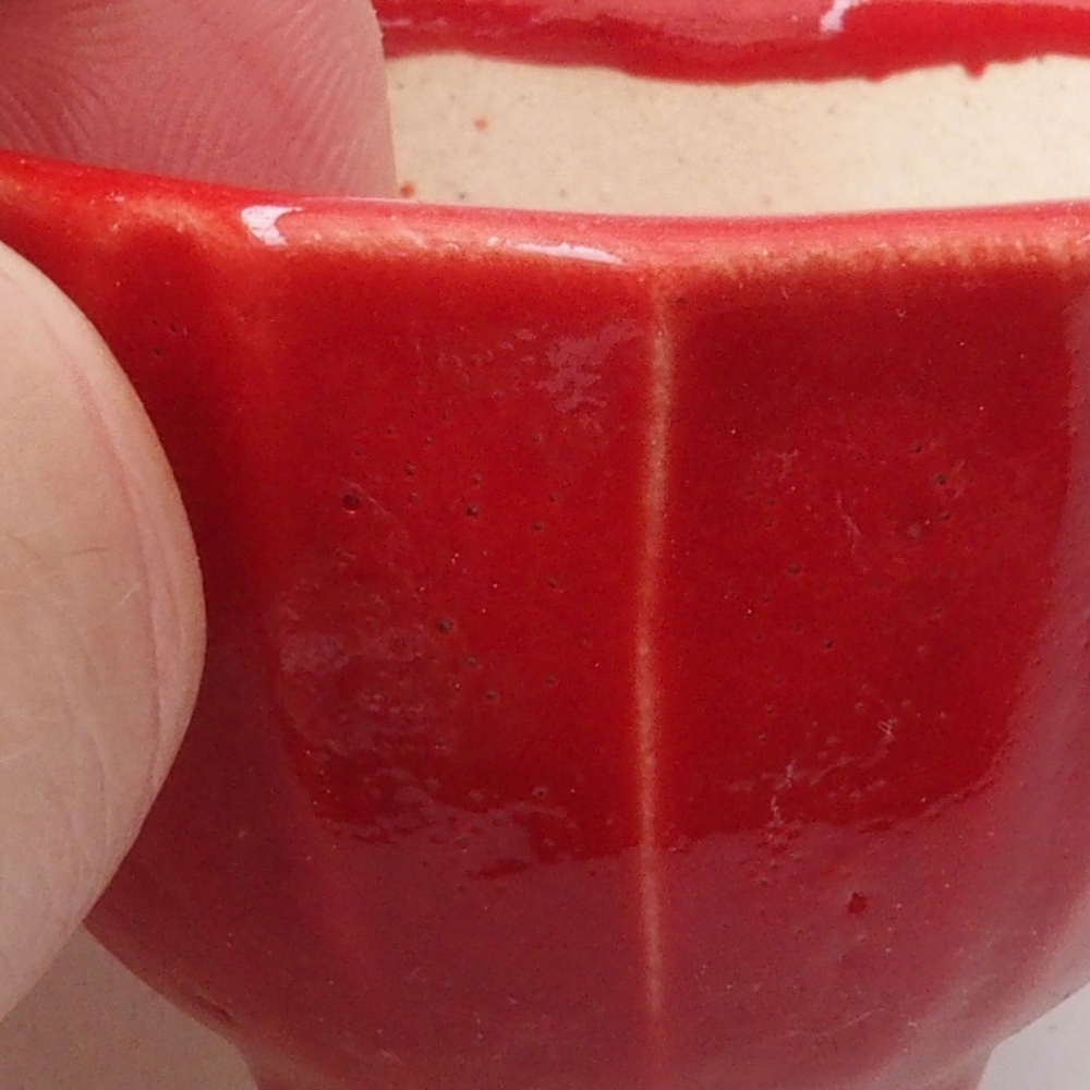 Mini-Bonsaischale 5 x 5 x 3 cm, Farbe rot