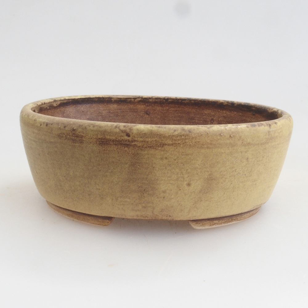 Bonsaischale aus Keramik 10 x 8,5 x 4 cm, braun