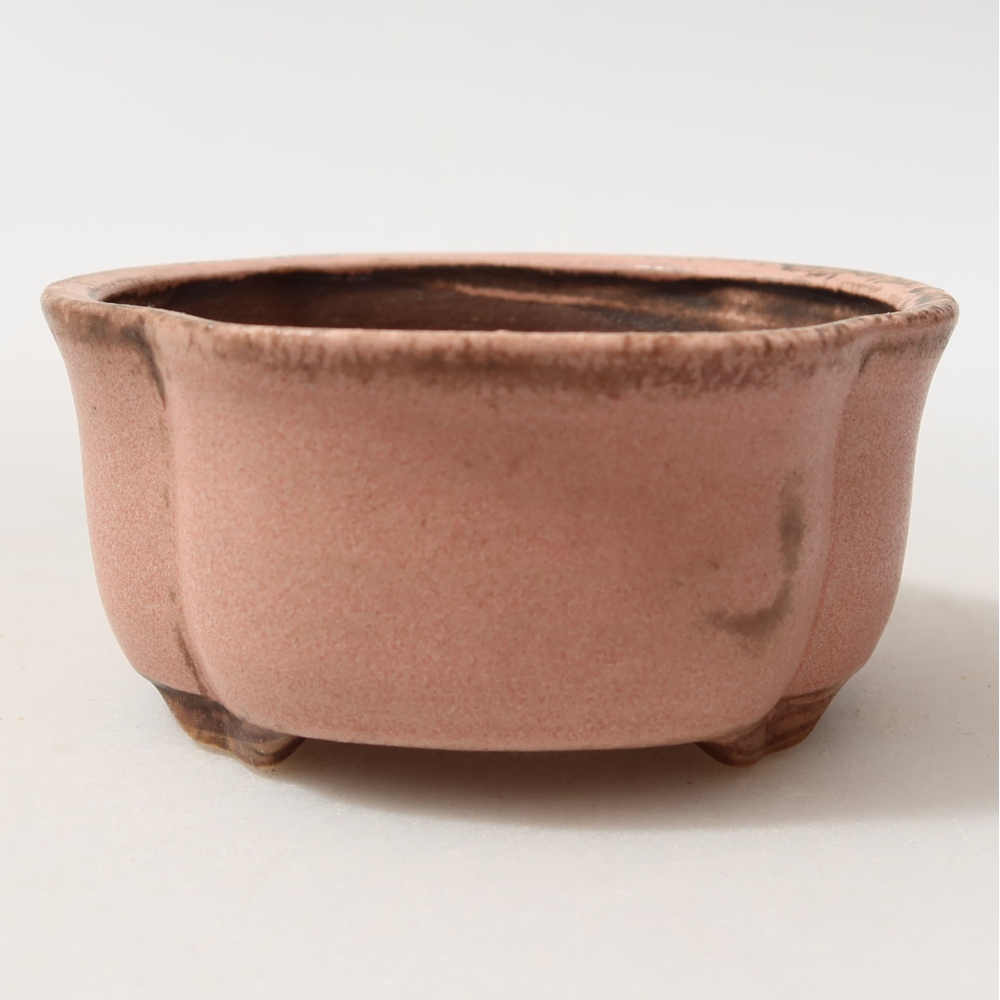 Bonsaischale aus Keramik 8 x 7,5 x 3,5 cm, rosa