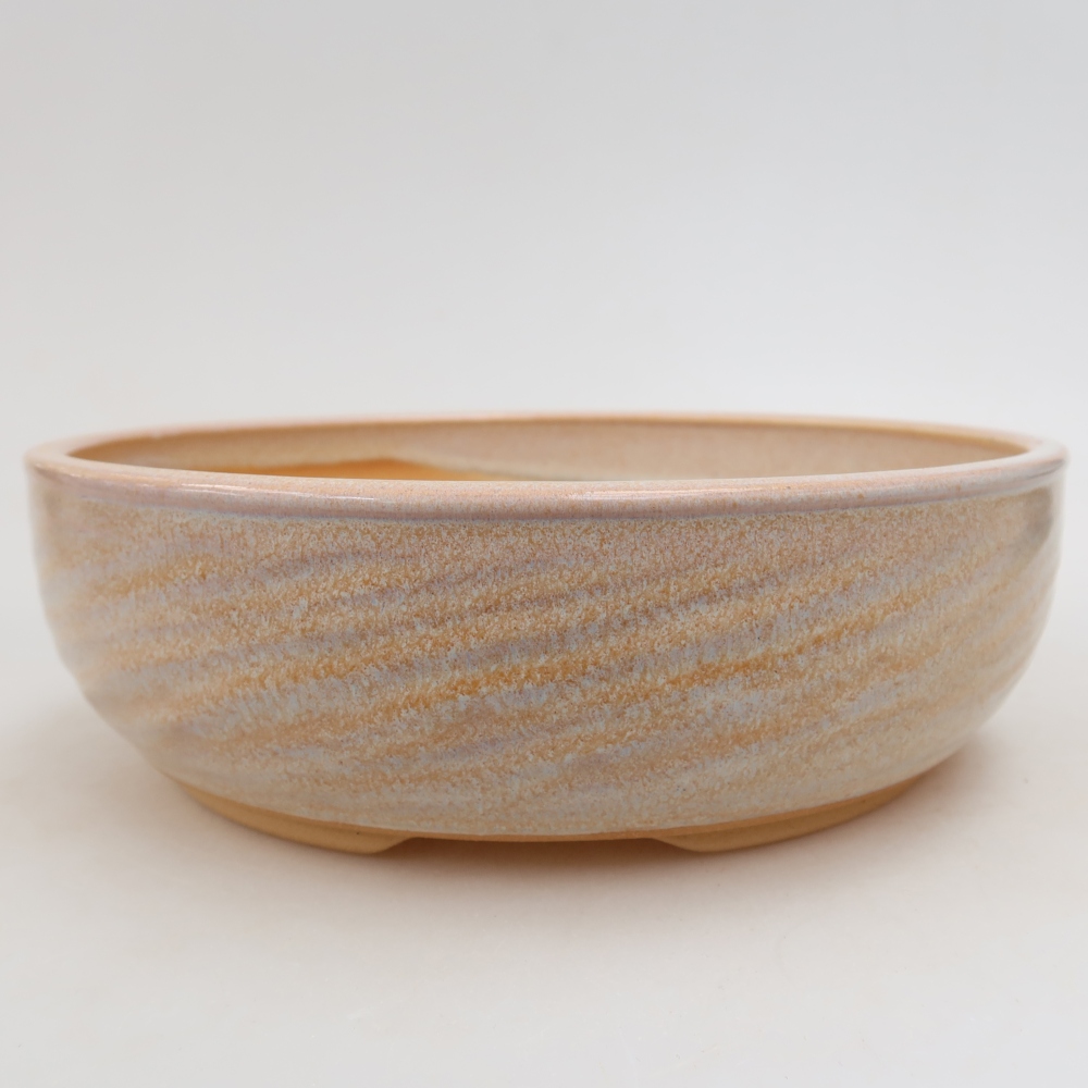 Keramik-Bonsai-Schale 21 x 21 x 6,5 cm, Farbe: Beige