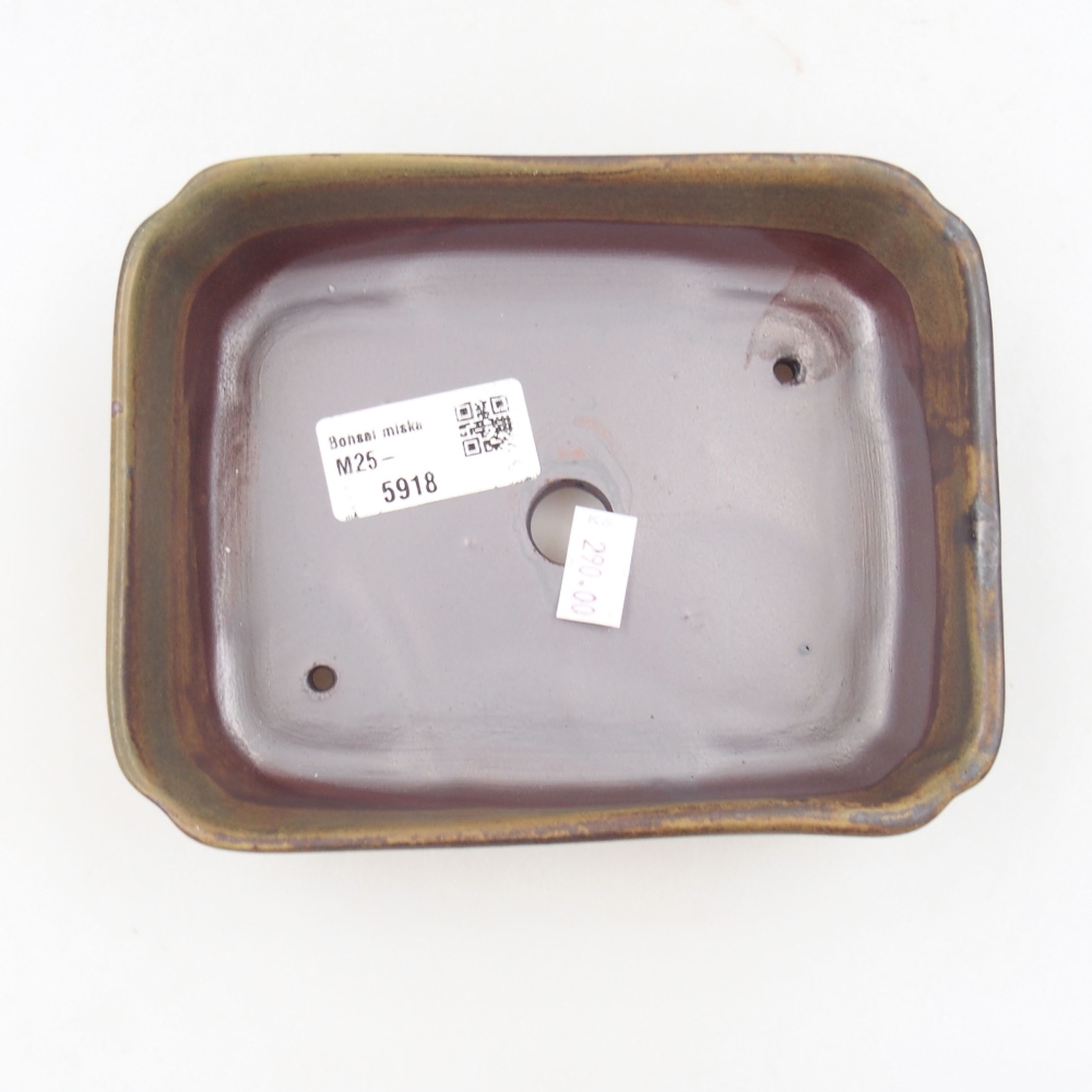 Bonsaischale aus Keramik 15,5 x 12 x 6 cm, Farbe blau