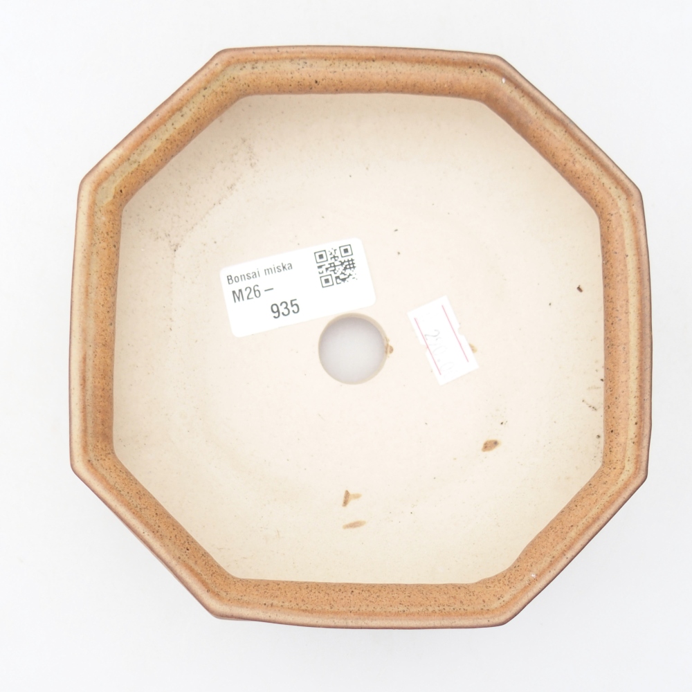 Bonsaischale aus Keramik 13,5 x 13,5 x 4,5 cm, braun