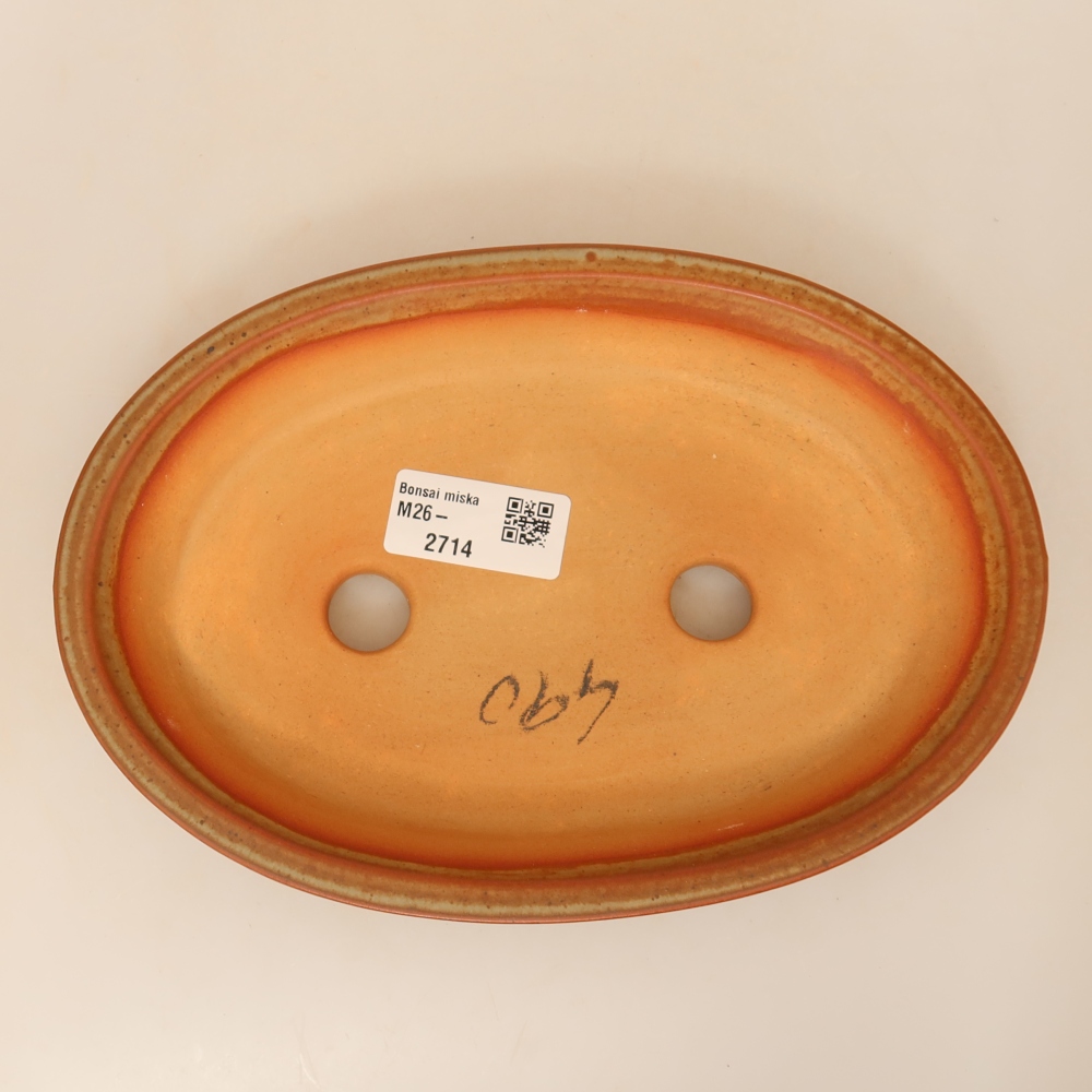 Keramikschale  21 x 14,5 x 3,5 cm, Farbe: braun