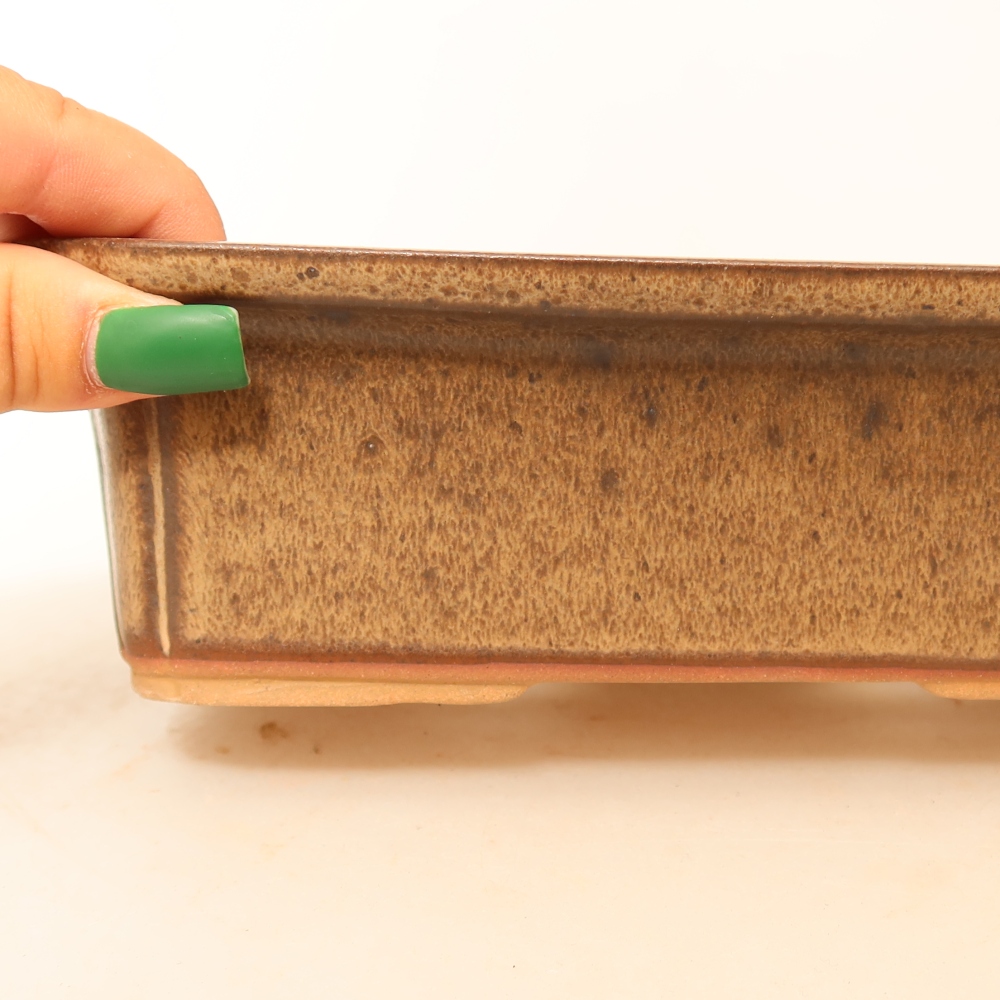Keramikschale  20 x 15,5 x 5,5 cm, Farbe: braun
