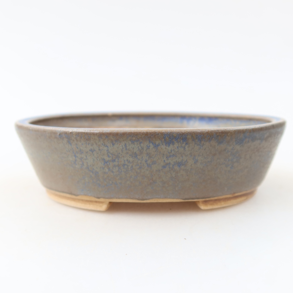 Keramik-Bonsai-Schale, 12,5 × 10,5 × 3,5 cm, Farbe: Blau