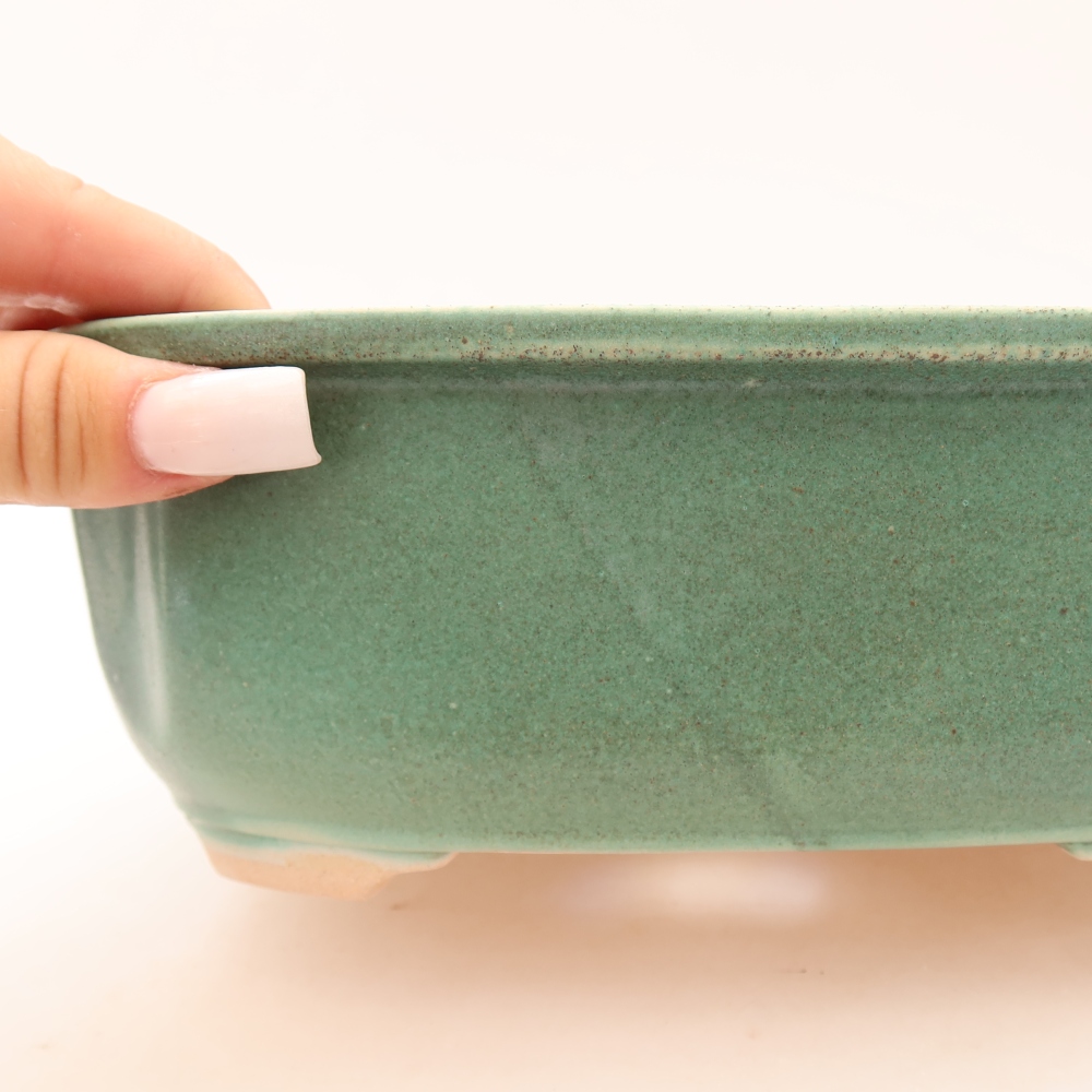 Bonsaischale aus Keramik 23 x 19 x 7 cm, braun