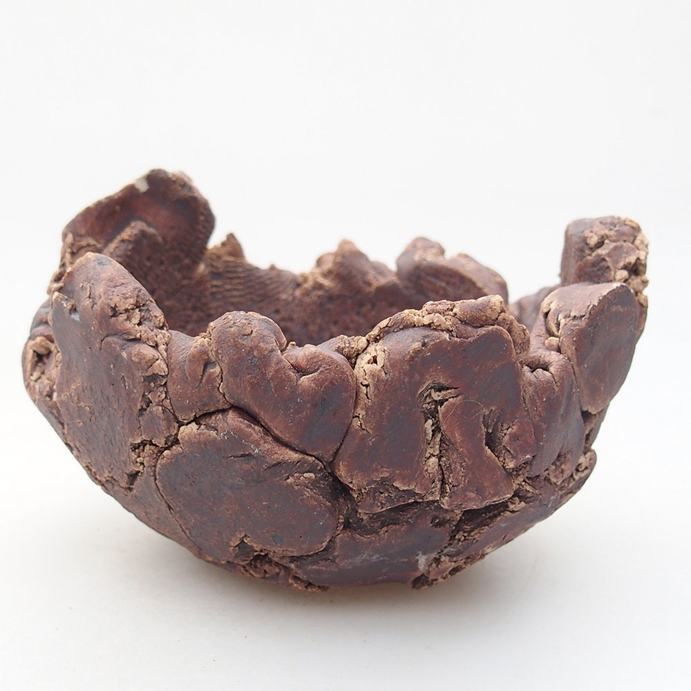 Keramikschale 9 x 9 x 6 cm , Farbe braun