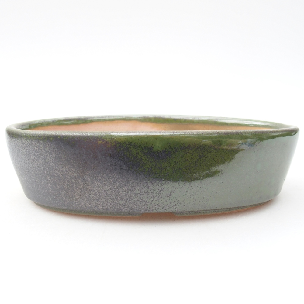 Bonsaischale aus Keramik 16,5 x 11,5 x 4,5 cm, grün