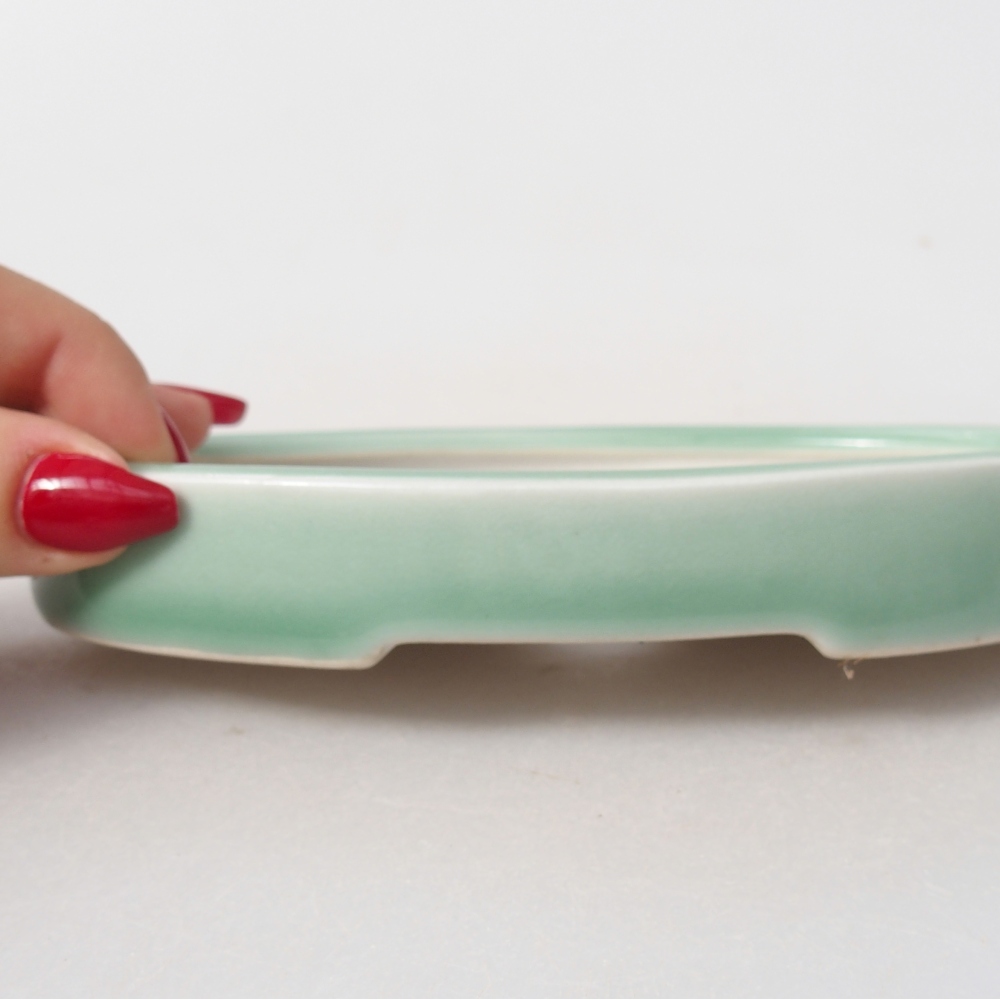 Bonsaischale aus Keramik 15,5 x 10 x 2 cm, grün