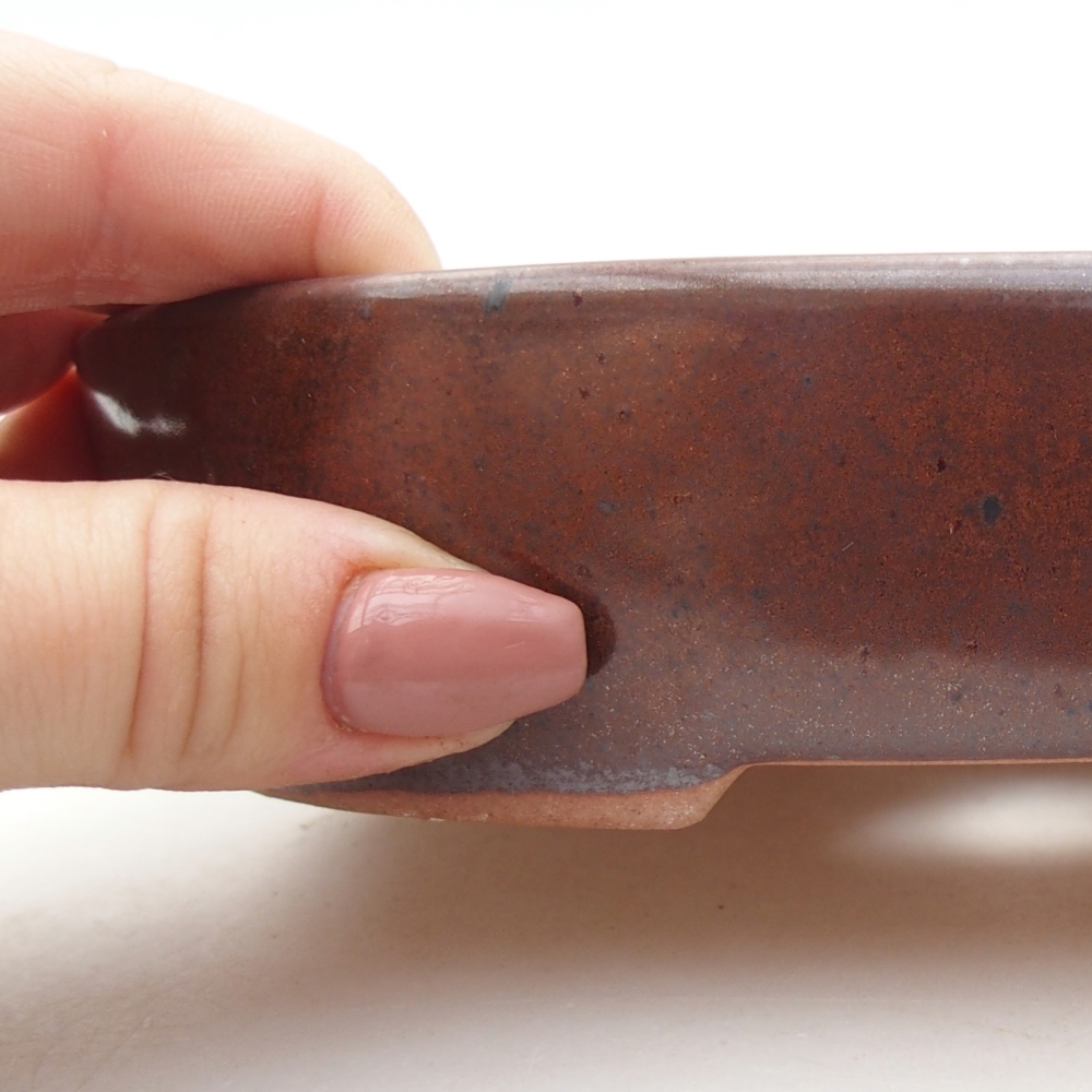 Bonsaischale aus Keramik 17 x 14 x 4 cm, braun