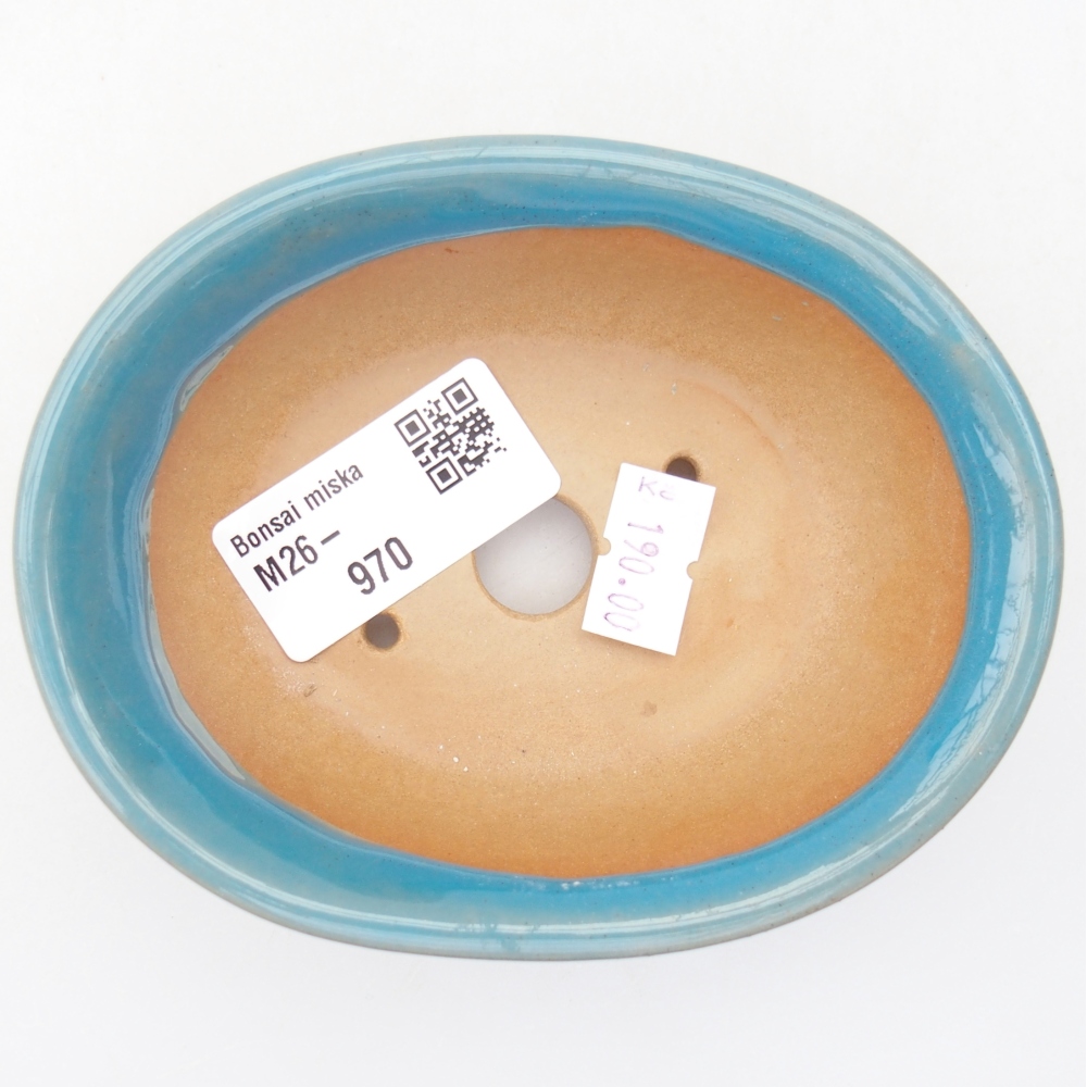Bonsaischale aus Keramik 11 x 8,5 x 4 cm, Farbe blau