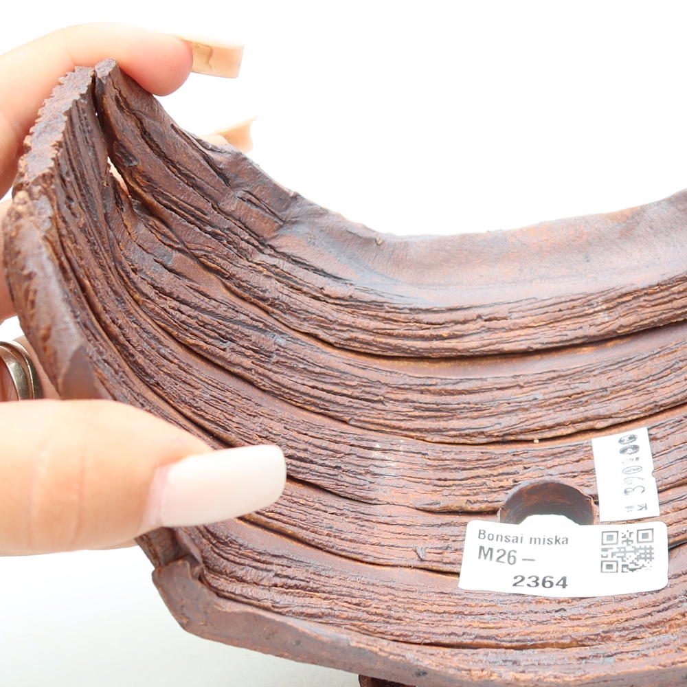 Keramikschale  17 x 11,5 x 11,5 cm, Farbe: braun