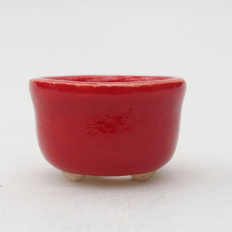 Mini-Bonsaischale 2,5 x 2,5 x 1,5 cm, Farbe rot
