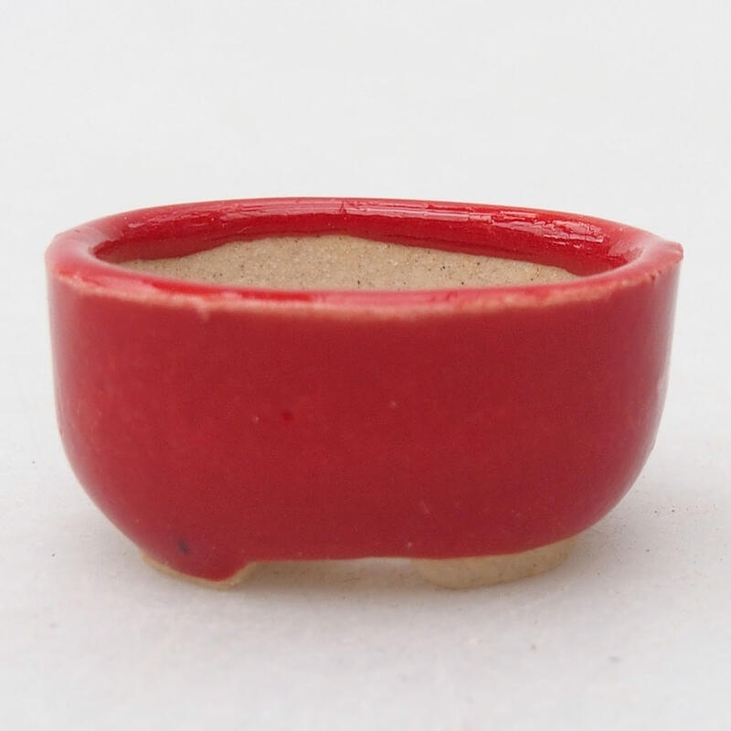 Mini-Bonsaischale 2,5 x 2 x 1 cm, Farbe rot