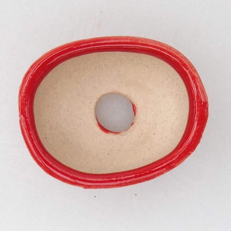 Mini-Bonsaischale 2,5 x 2 x 1 cm, Farbe rot