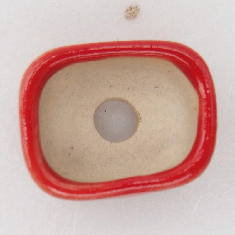 Mini-Bonsaischale 2 x 1,5 x 1 cm, Farbe rot