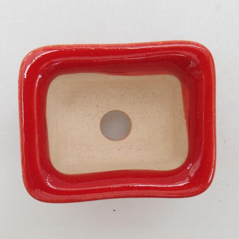 Mini-Bonsaischale 3,5 x 2,5 x 2 cm, Farbe rot