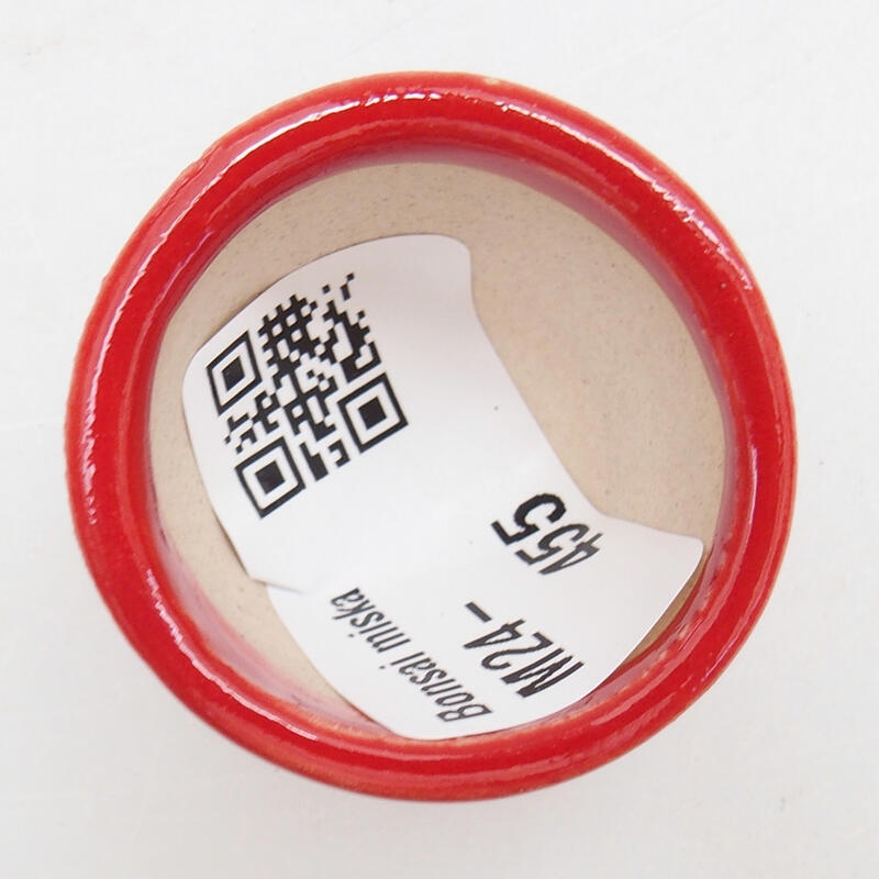 Mini-Bonsaischale 3,5 x 3,5 x 2,5 cm, Farbe rot