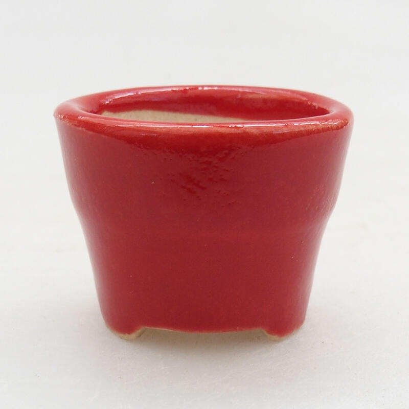 Mini-Bonsaischale 3,5 x 3,5 x 2,5 cm, Farbe rot