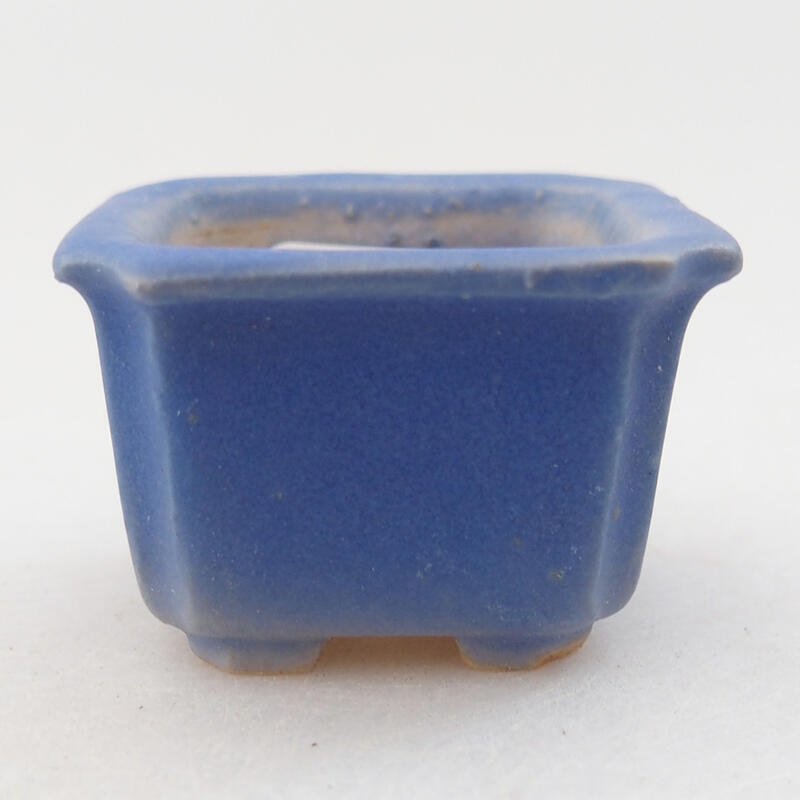 Mini-Bonsaischale 3,5 x 3,5 x 2,5 cm, Farbe blau