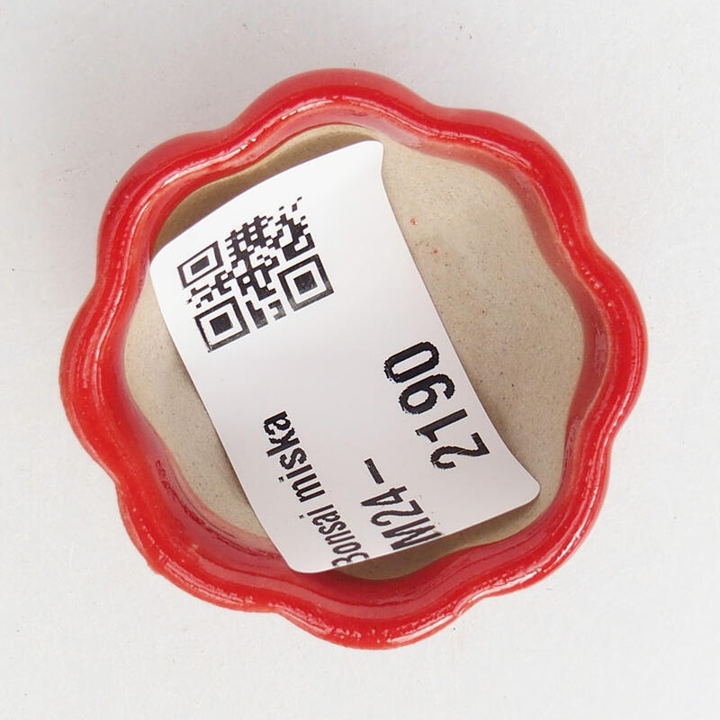 Mini-Bonsaischale 3,5 x 3,5 x 2 cm, Farbe rot