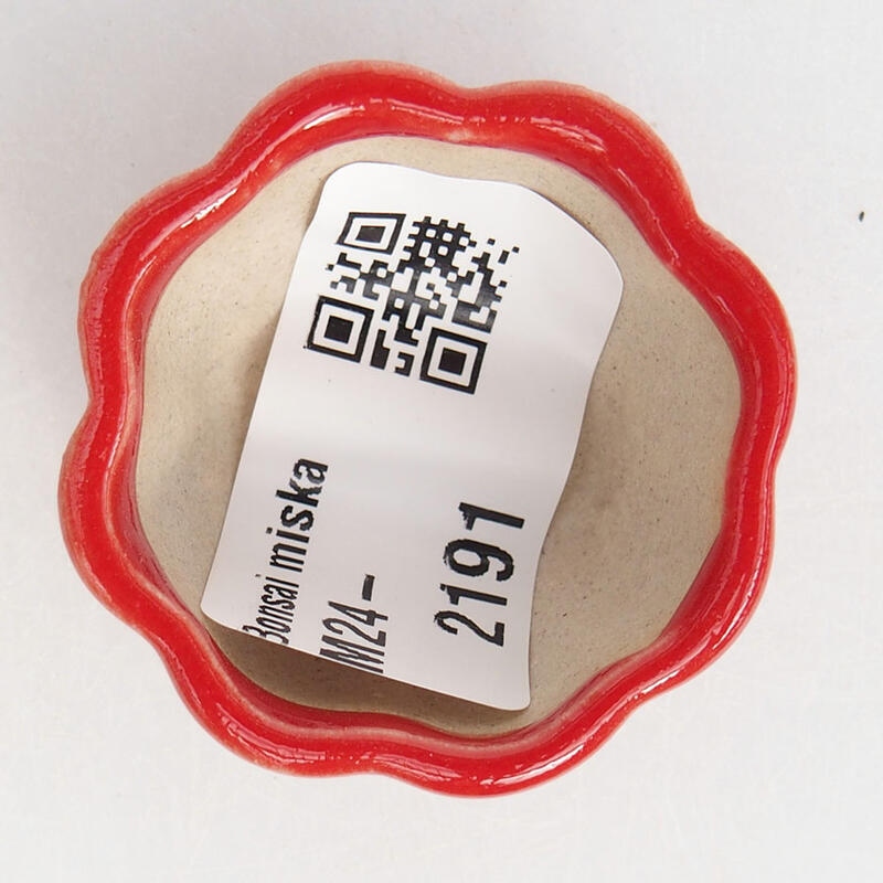 Mini-Bonsaischale 3,5 x 3,5 x 2 cm, Farbe rot