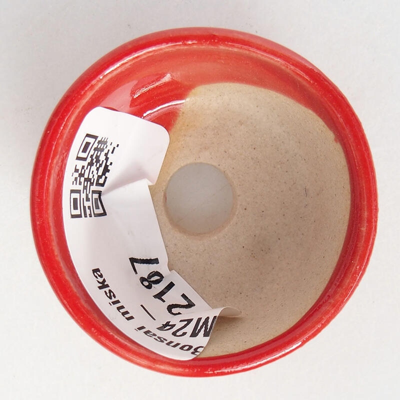 Mini-Bonsaischale 3,5 x 3,5 x 2 cm, Farbe rot